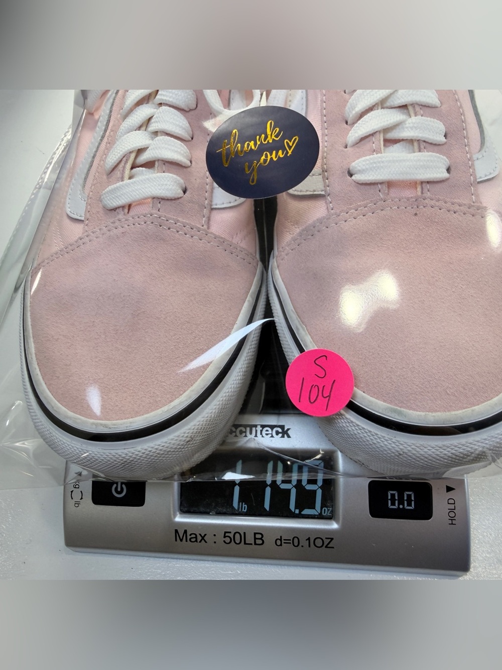 Vans Women’s Pink Canvas Ward Low-Top Sneakers Skate Shoes White Stripe Sz‎ 10.5 - Picture 12 of 12